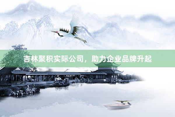吉林聚积实际公司，助力企业品牌升起